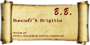 Buncsák Brigitta névjegykártya