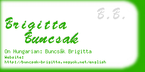 brigitta buncsak business card