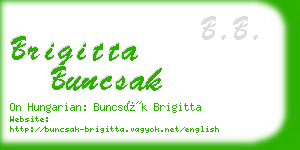 brigitta buncsak business card